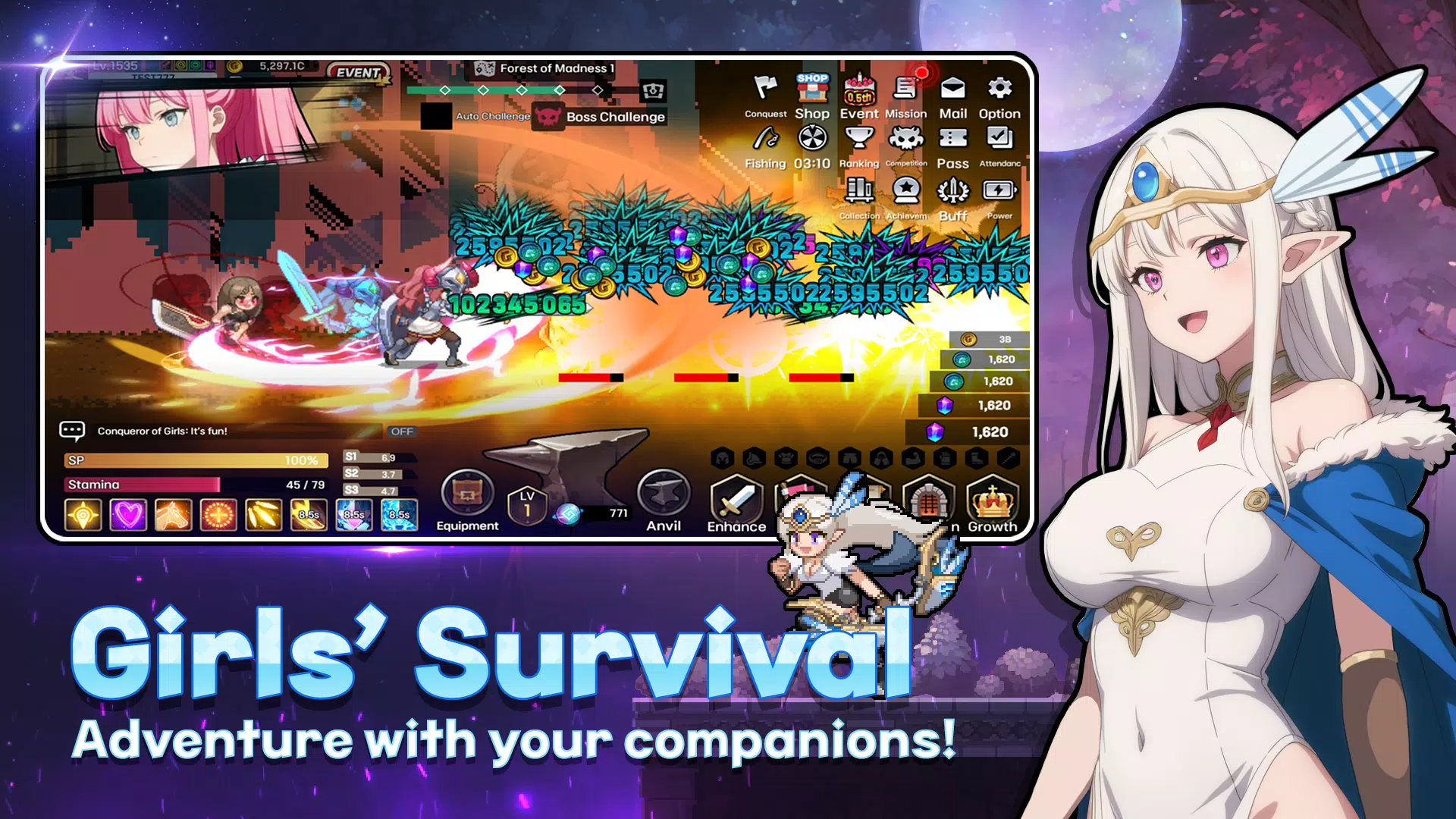 Conquest Girls: AFK Idle RPG ภาพหน้าจอ 2