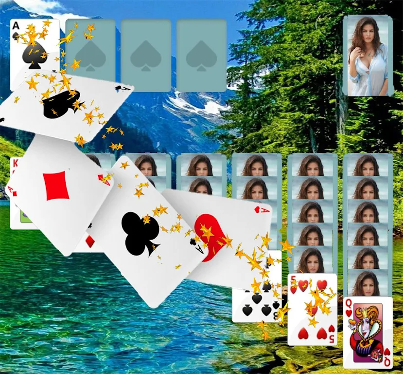 Schermata Russian Solitaire..Косынка Фото Квест 3