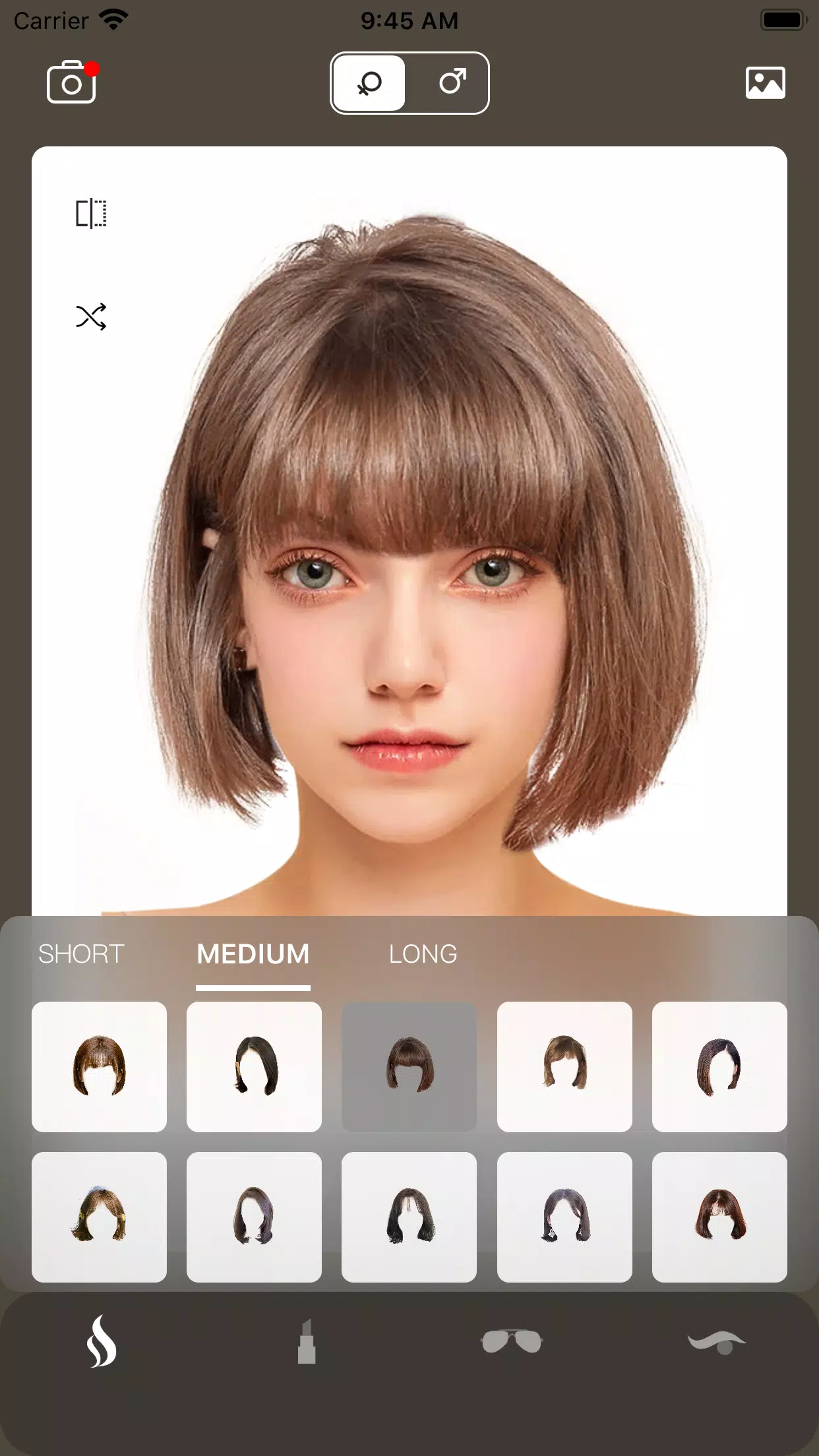 AI Hairstyle Try On・Bangs・Wigs ภาพหน้าจอ 0