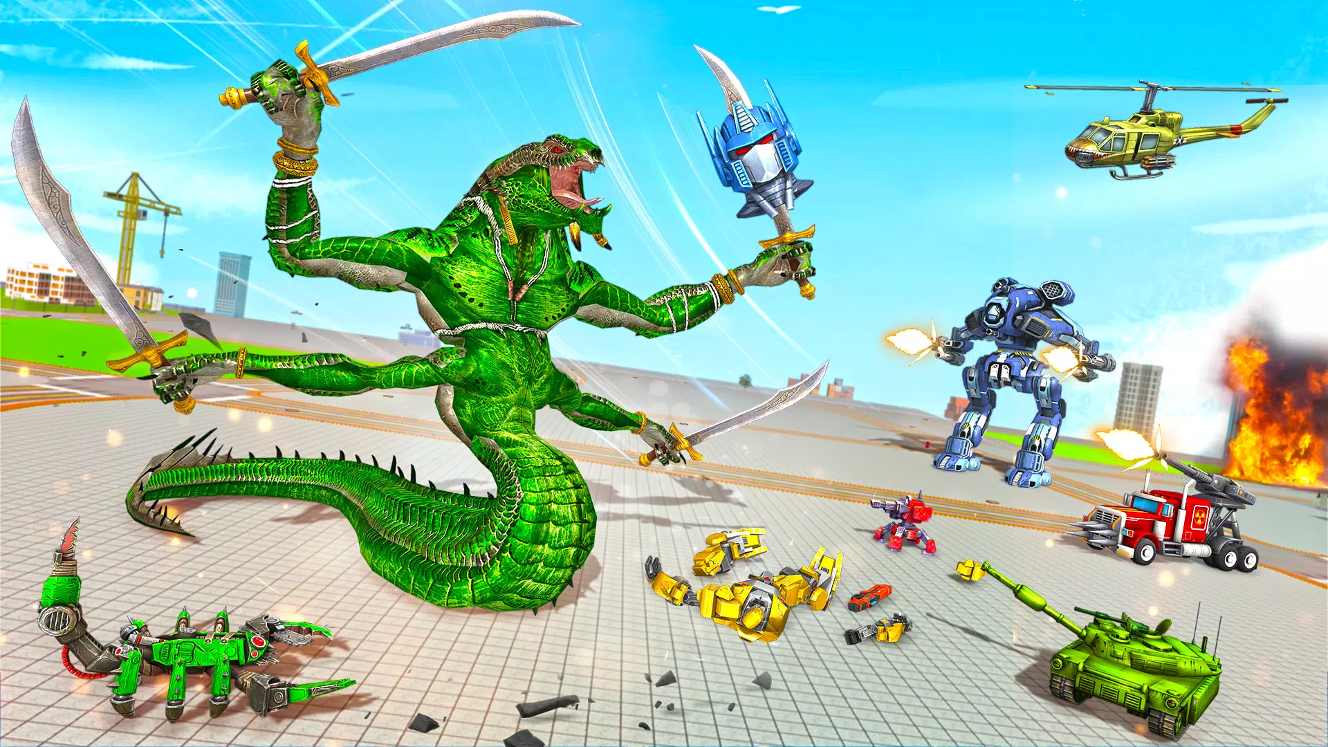 Snake Robot Game - Stone Robot Zrzut ekranu 1