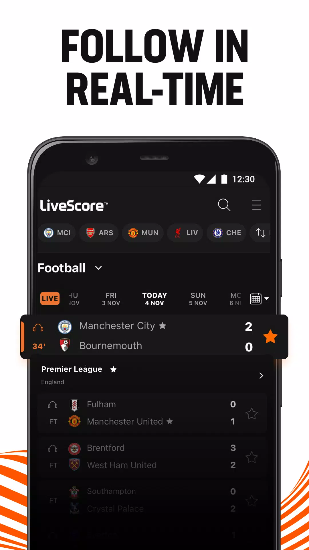 LiveScore: Live Sports Scores スクリーンショット 3