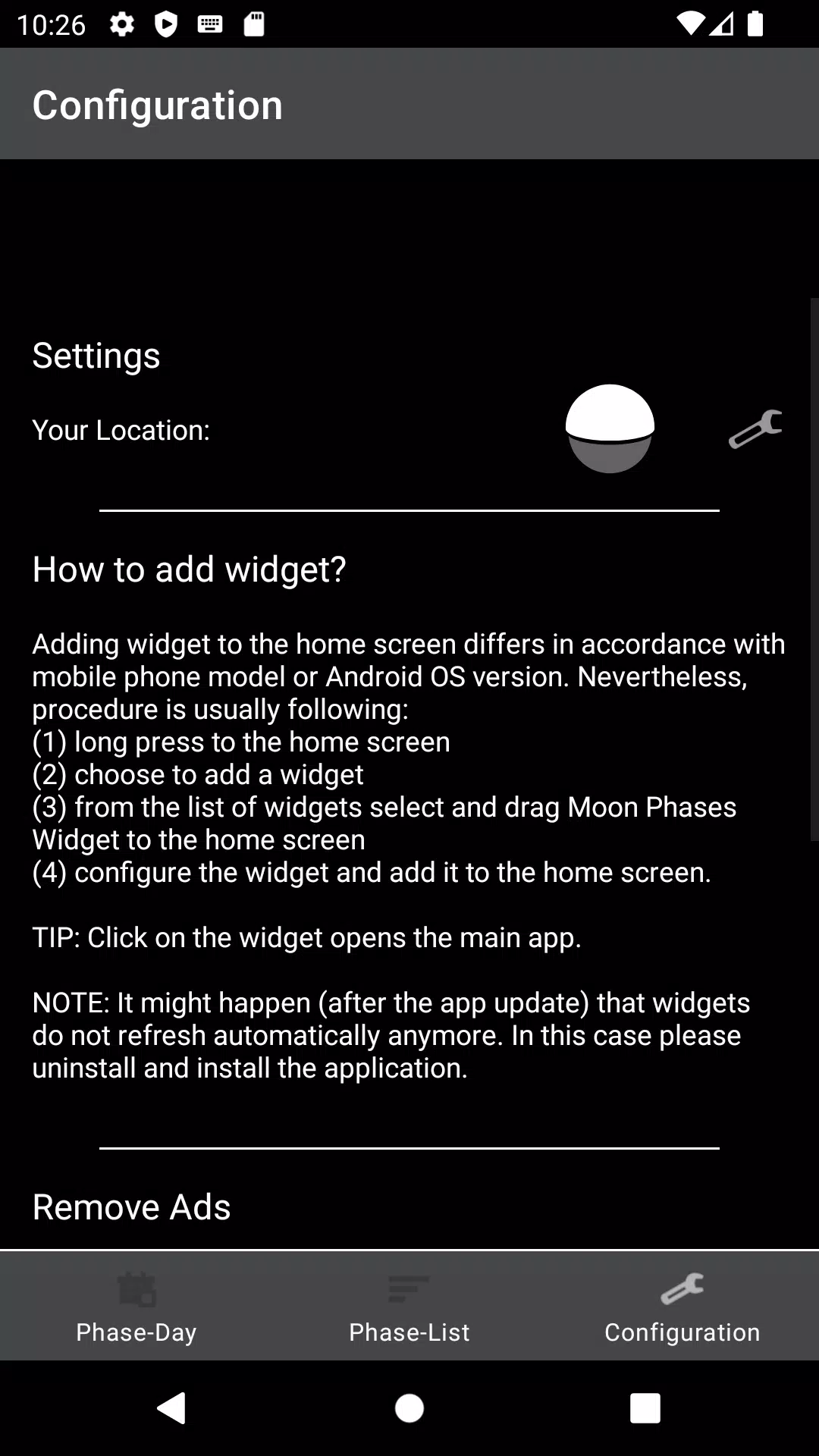 Moon Phases Widget スクリーンショット 3