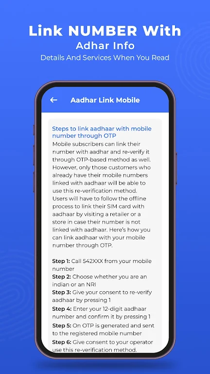 Link Number With Aadhar Info Schermafbeelding 3