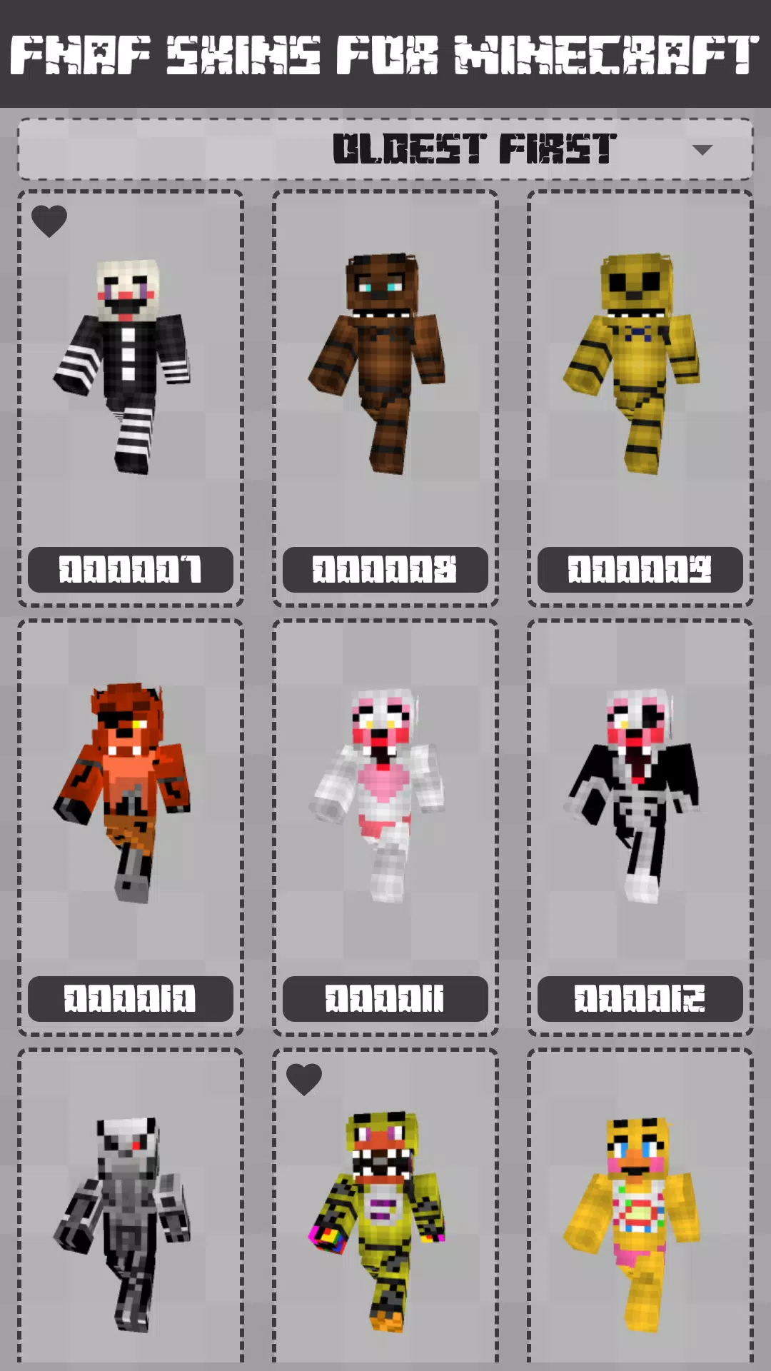 FNAF Skins for Minecraft PE 스크린샷 2