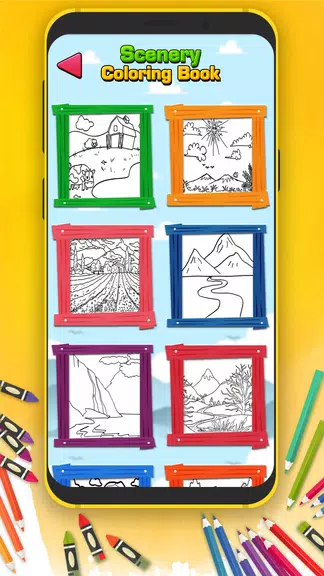 Scenery Coloring Book Capture d'écran 2