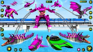 Jeu de robot animal crocodile Capture d'écran 1