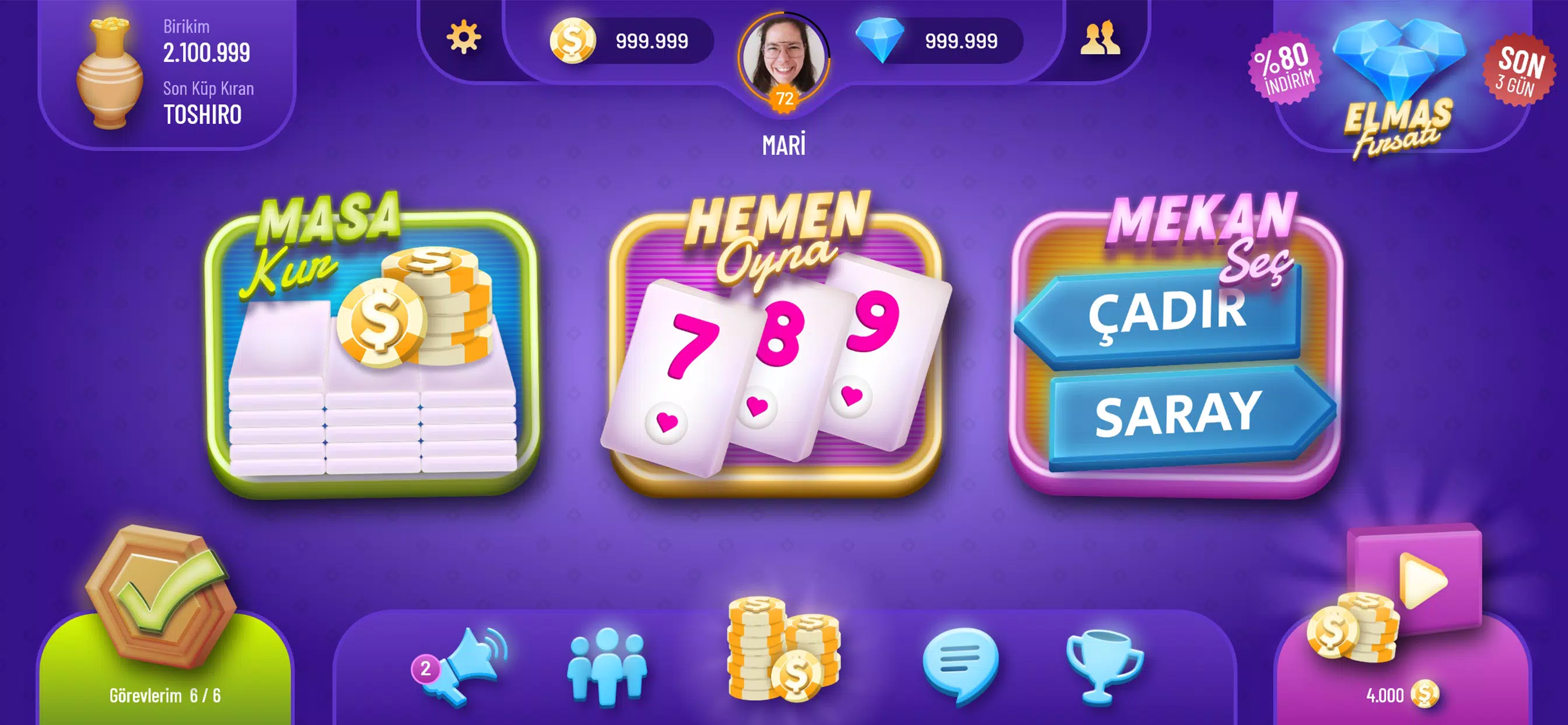 101 Okey Canlı スクリーンショット 0