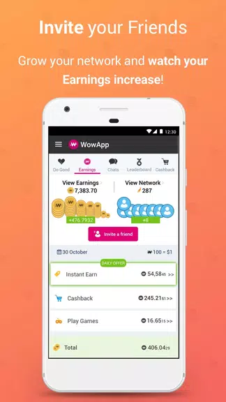 WowApp - Earn. Share. Do Good Captura de tela 2