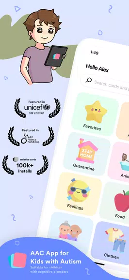 Leeloo AAC - Autism Speech App Ekran Görüntüsü 0