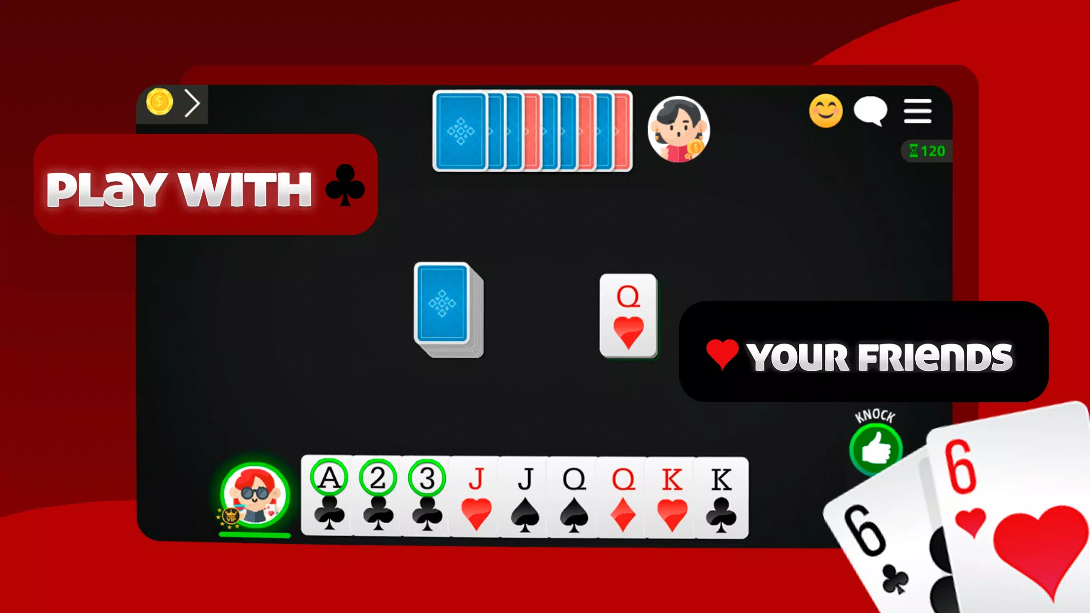 Straight Gin Rummy Online Captura de tela 3