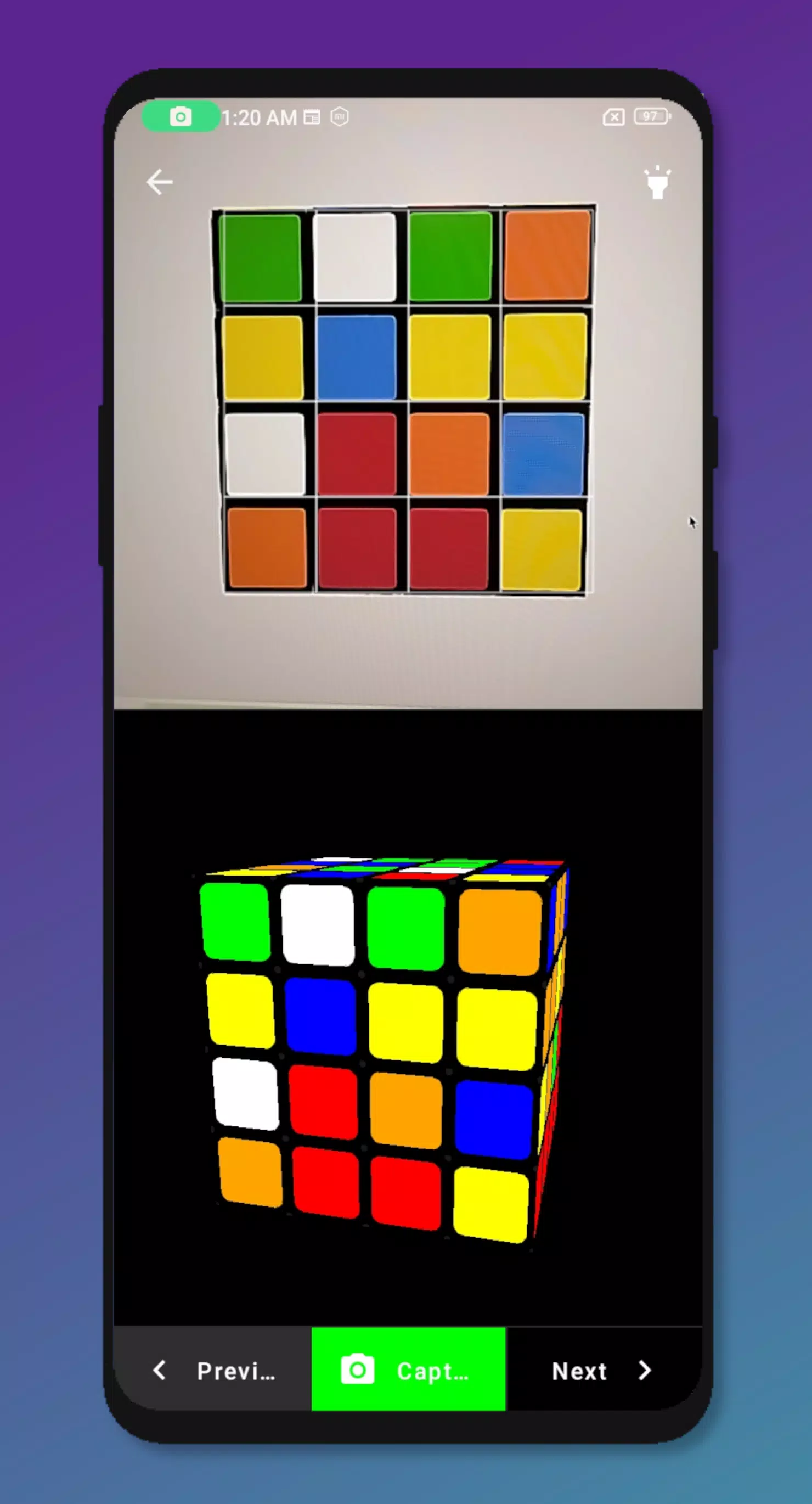 Rubik’s Cube Solver 4x4 Captura de pantalla 1