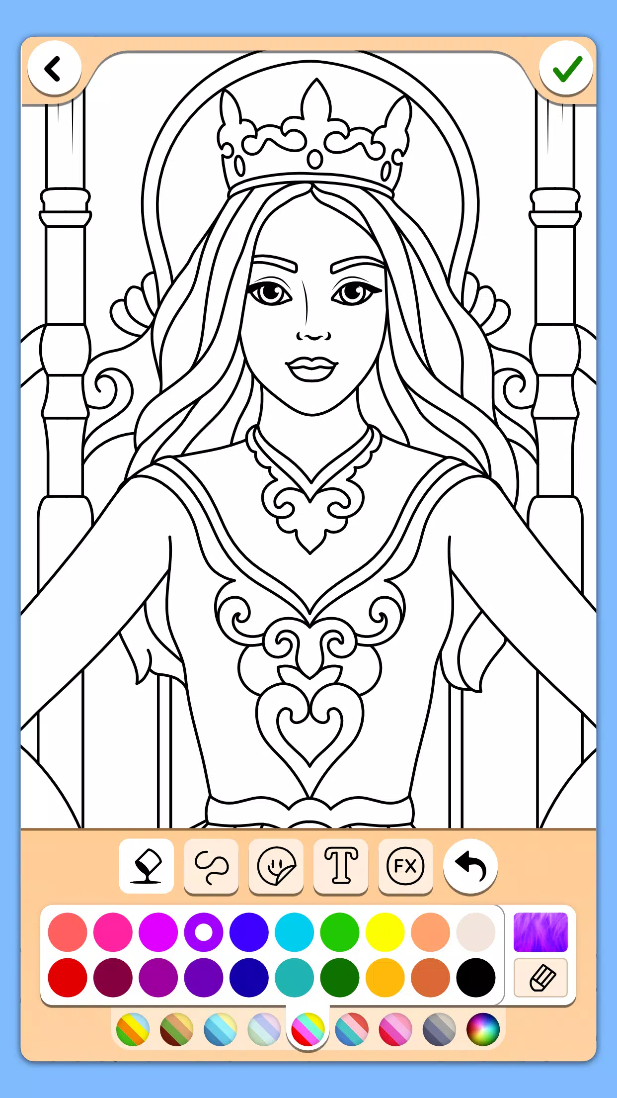 Coloriage Princesse Capture d'écran 0