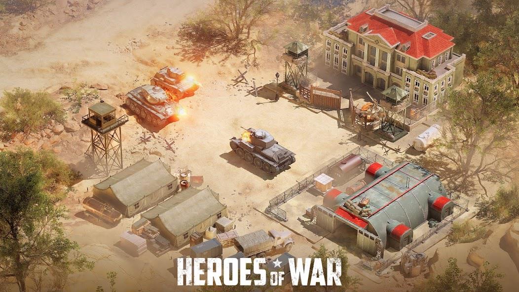 Heroes of War: Idle army game Mod Captura de tela 2