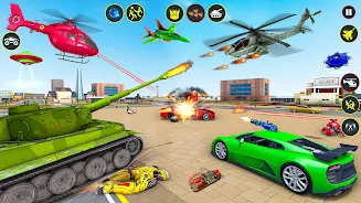 Helicopter Robot Car Game 3d 스크린샷 0