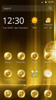 Golden Disco Vintage Theme Скриншот 1