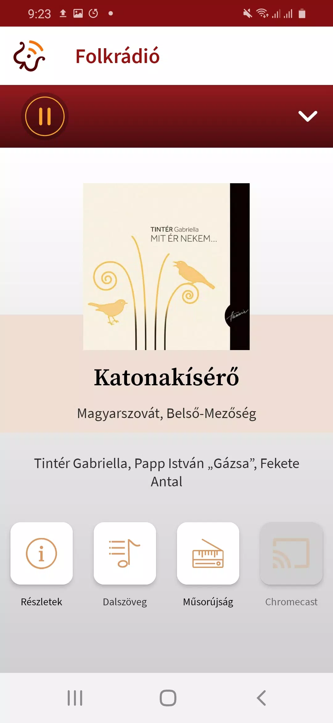 Folkrádió Captura de tela 1