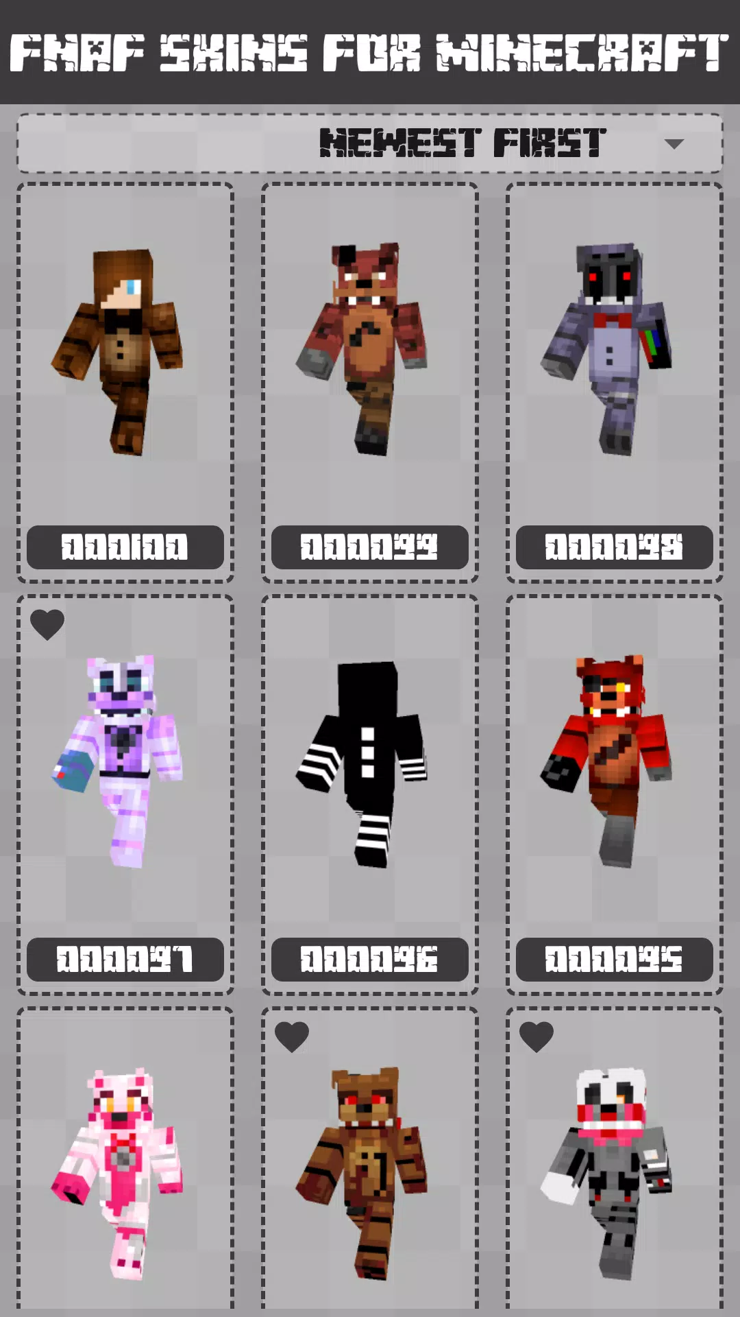FNAF Skins for Minecraft PE 스크린샷 0