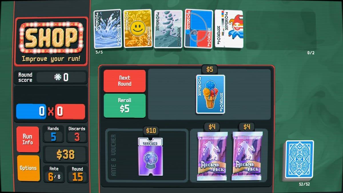 Pek Balatro Arcana di kedai
