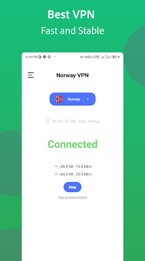 Norway VPN - Norwegian IP Fast スクリーンショット 3