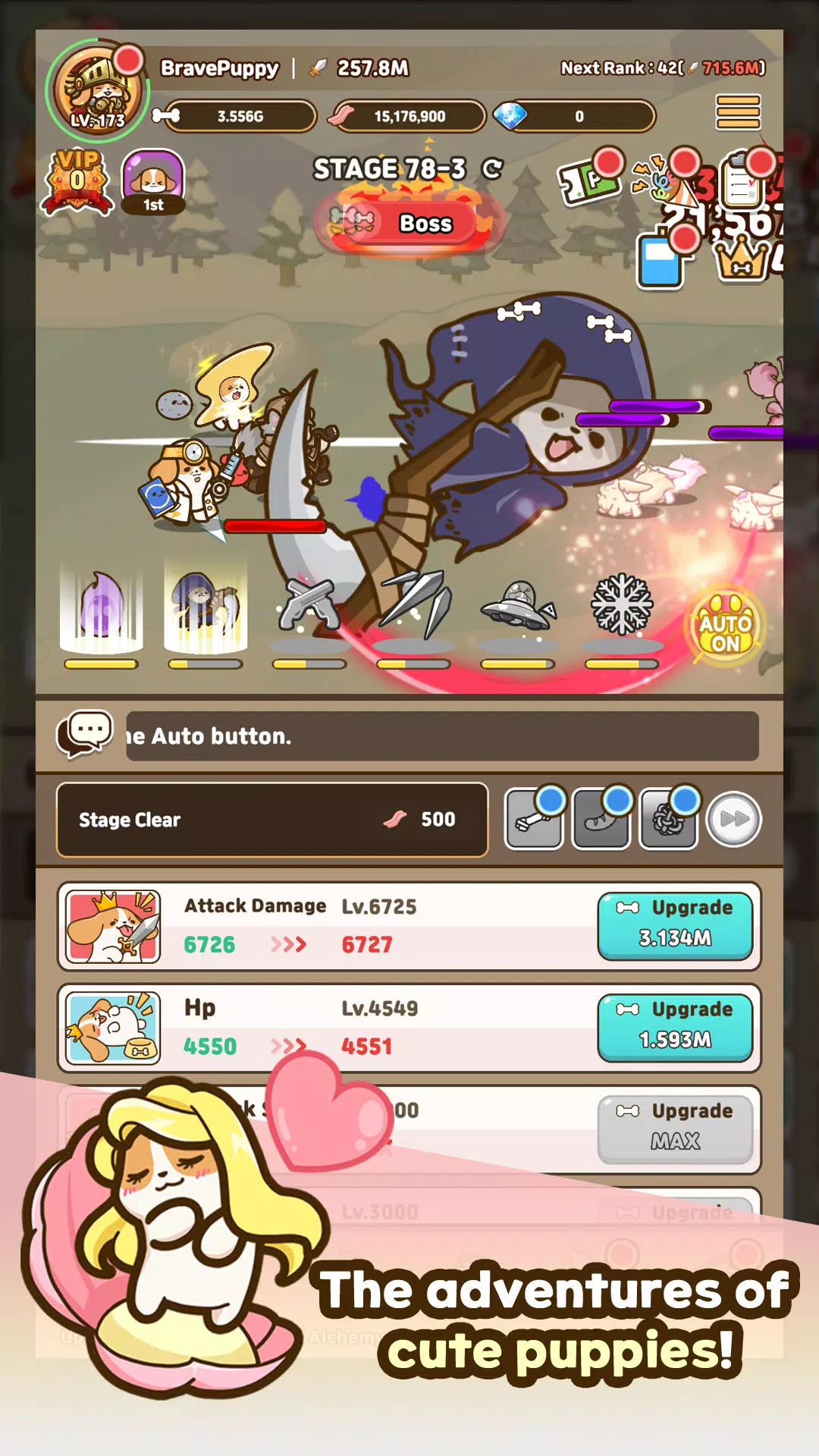Schermata Bravepuppy Idle Adventure 1