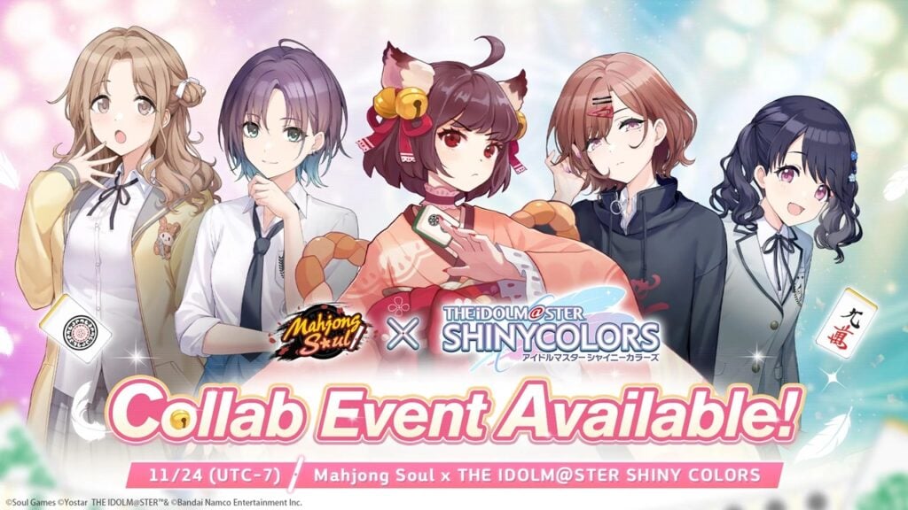 Mahjong Soul lance le crossover Idolm@ster Shiny Colors avec Four nouveaux personnages