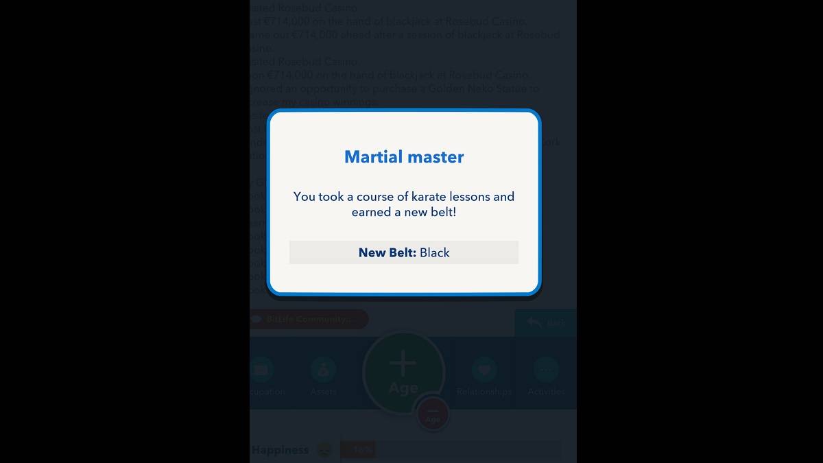 Bitlife Black ခါးပတ်ရရှိခဲ့သည်
