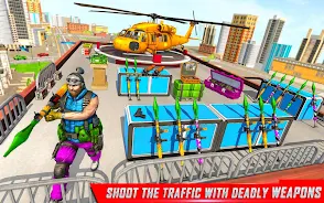 Traffic Car Shooting Games Schermafbeelding 2