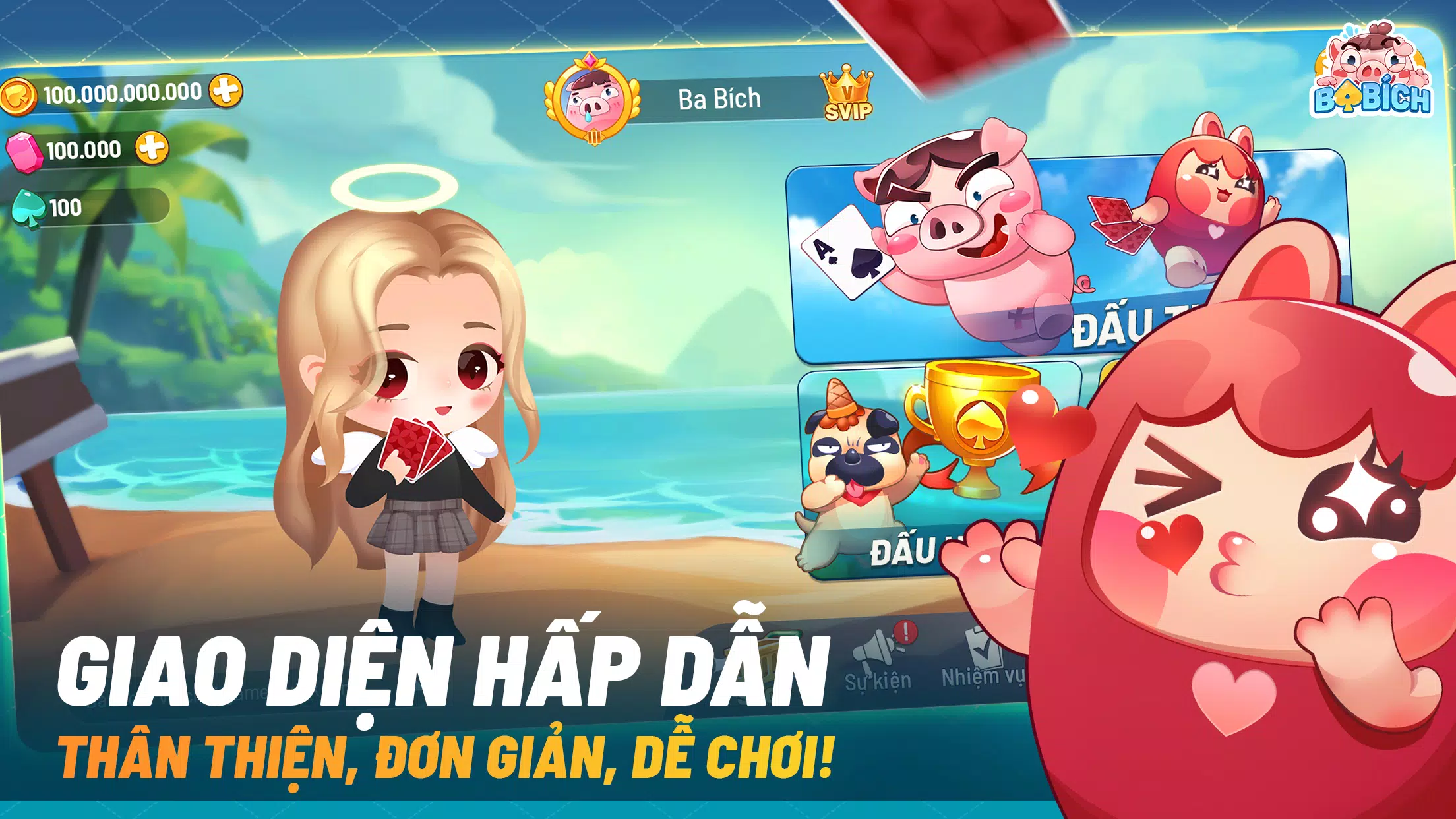 Ba Bich - Tien Len Mien Nam Скриншот 0