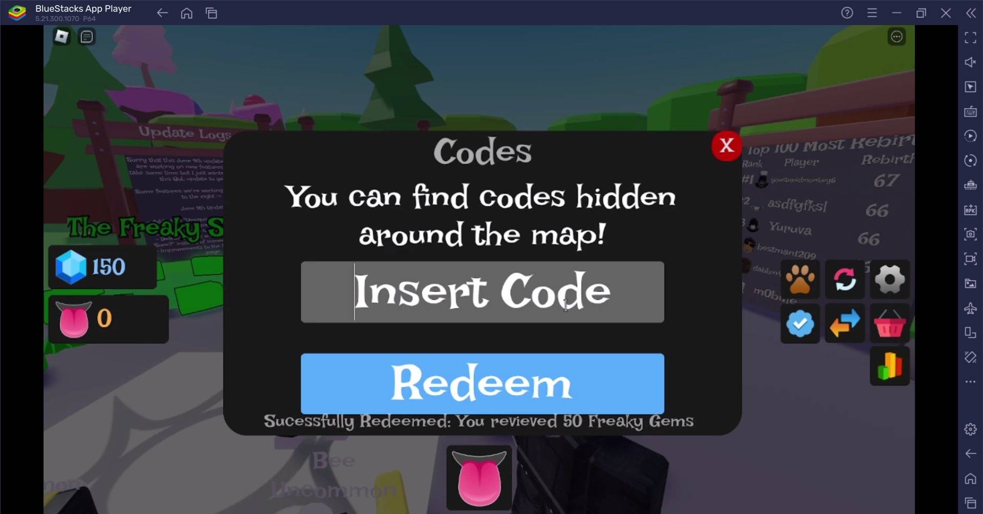 Freaky Simulator Code Redemption