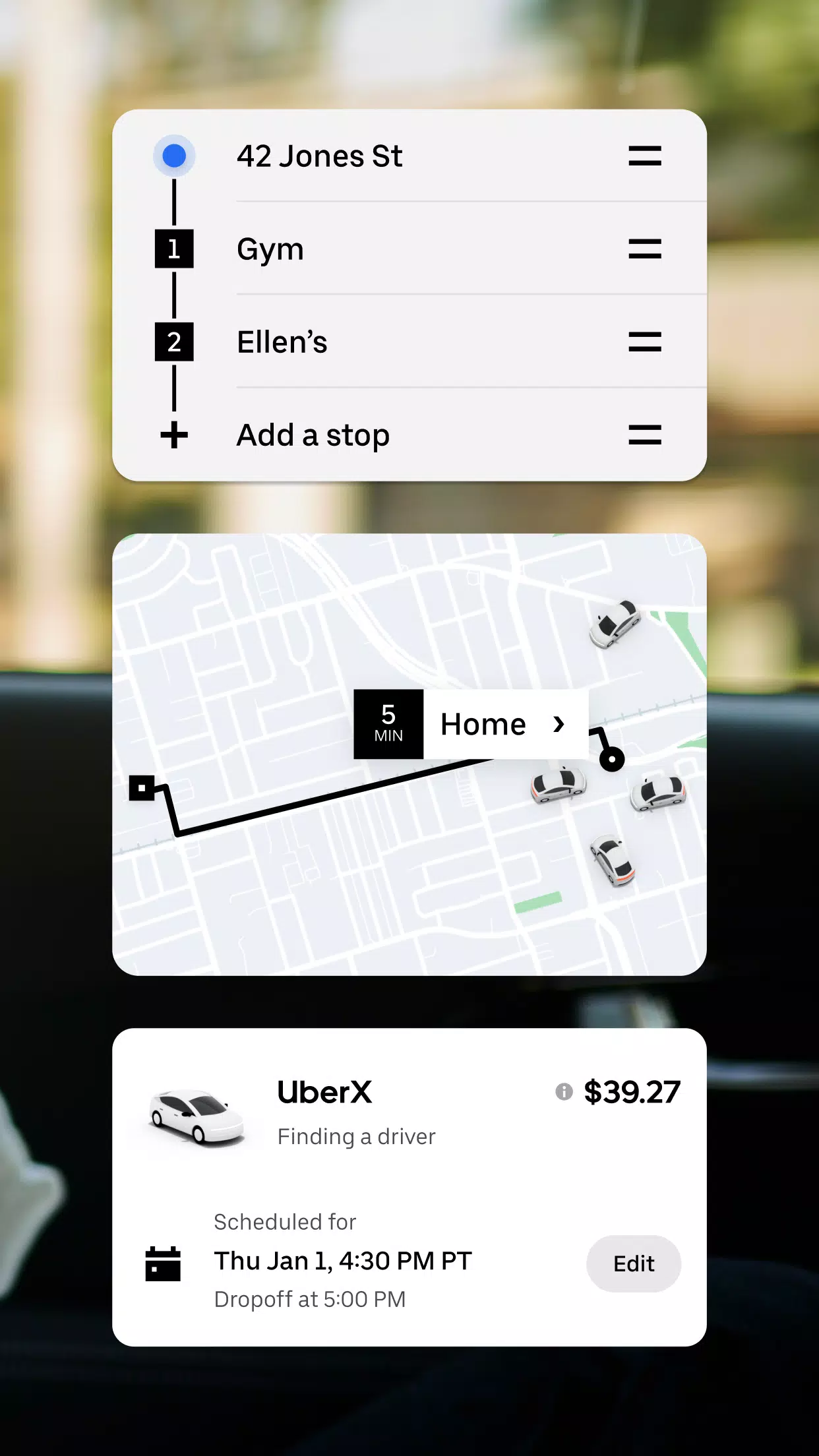 Uber - Eine Fahrt bestellen Screenshot 1