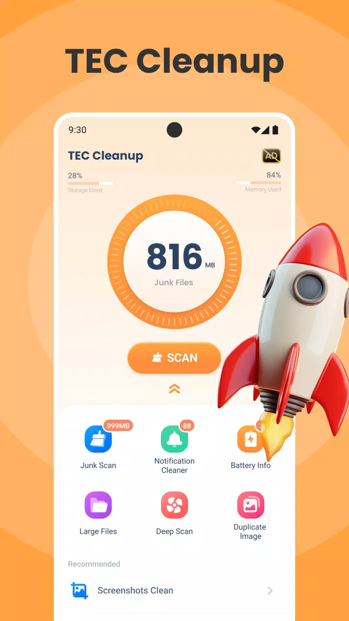 TEC Cleanup - Storage Cleaner Captura de pantalla 0