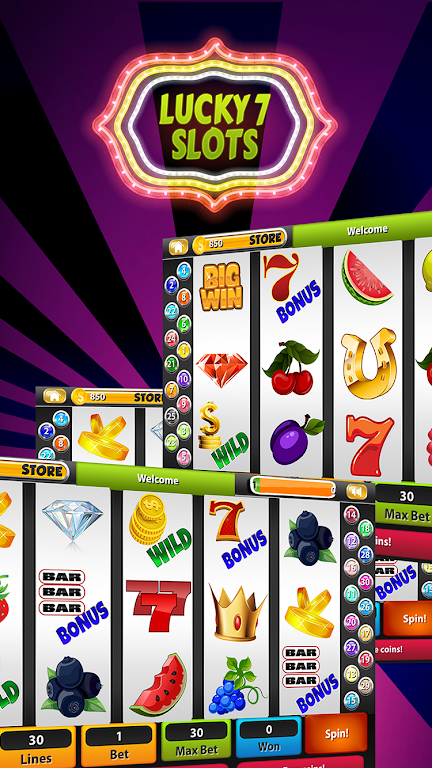 Lucky 7’s Slot Machines Capture d'écran 2
