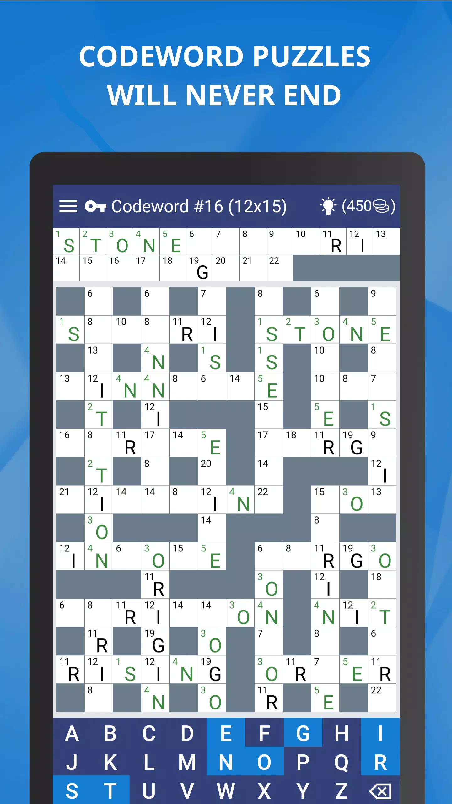 Keywords — Codeword Puzzle Captura de tela 1