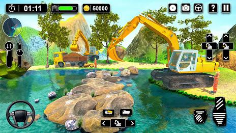 Heavy Sand Excavator 3D Sim स्क्रीनशॉट 1