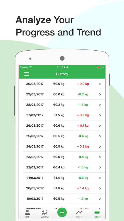 BMI Calculator: Weight Tracker Schermafbeelding 3