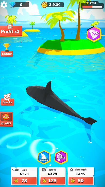 Idle Shark World - Jeu Tycoon Capture d'écran 0