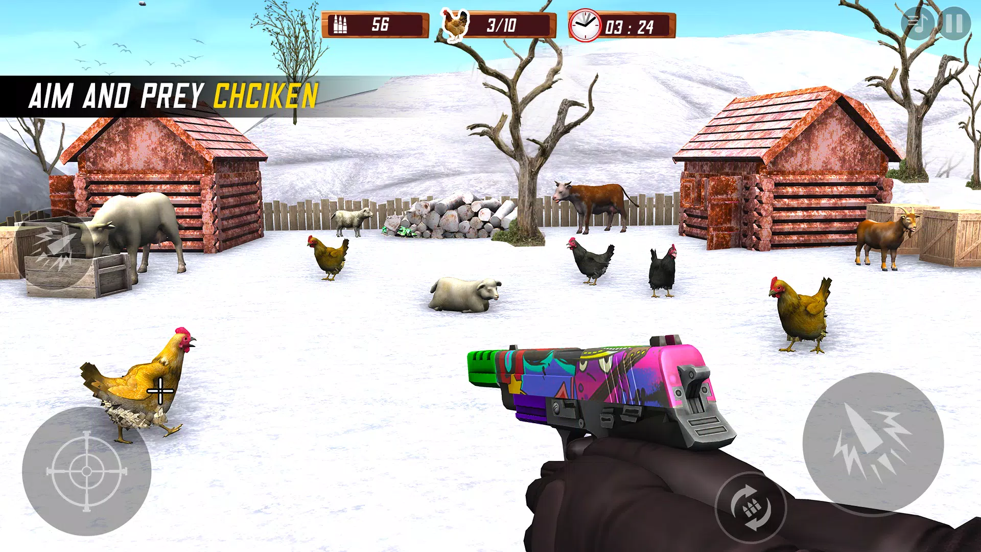 Chicken Shooting 3D Hunt Games スクリーンショット 1