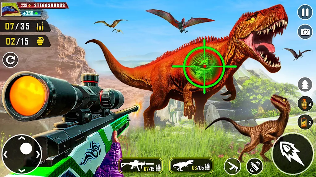 Wild Dino Hunter 3D Gun Games ဖန်သားပြင်ဓာတ်ပုံ 1