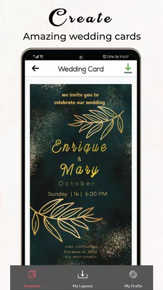 Invitation Card Maker & Ecards Captura de pantalla 2