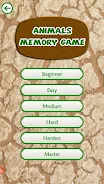 Animals Memory Game Captura de tela 1