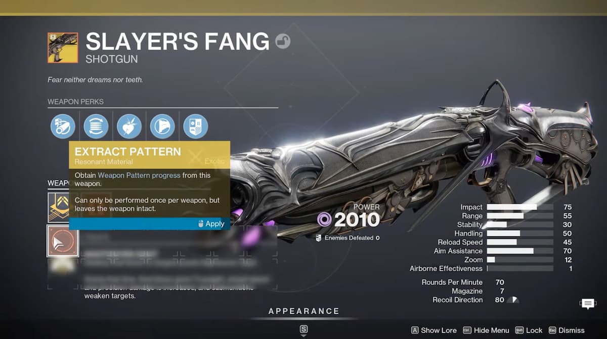 วิธีรับปืนลูกซอง Fang ของ Slayer ใน Destiny 2