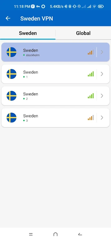 Sweden VPN - Fast & Secure Schermafbeelding 0