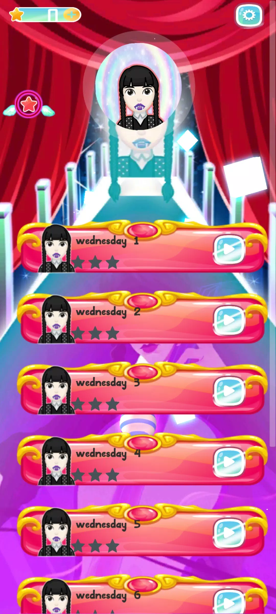 Wednesday Addams tiles piano স্ক্রিনশট 0