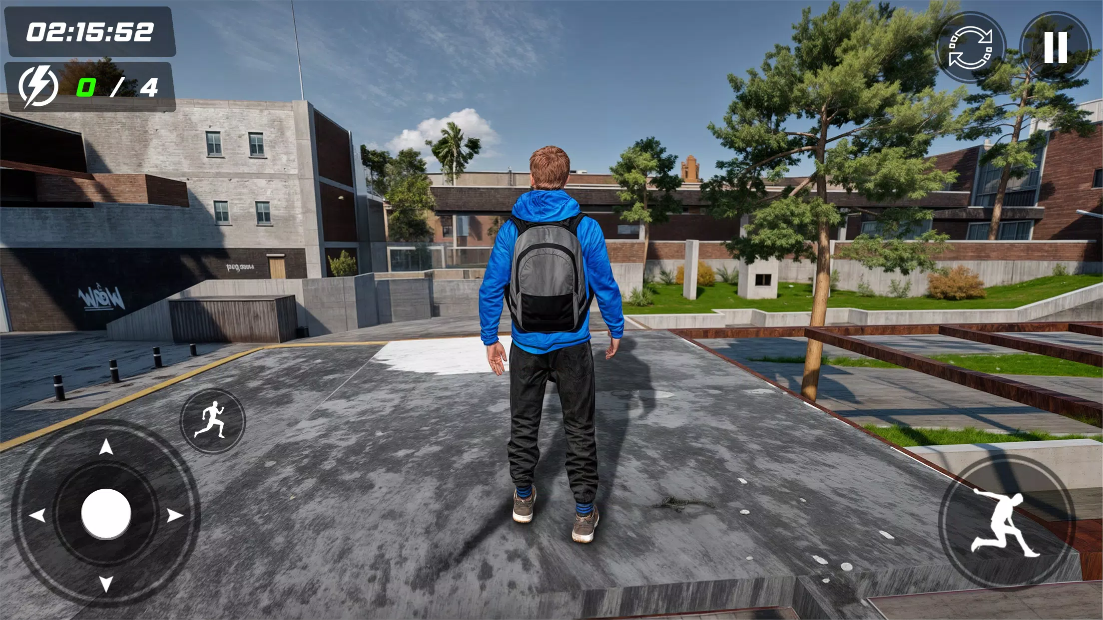 Schermata Going Up Rooftop Parkour Games 0