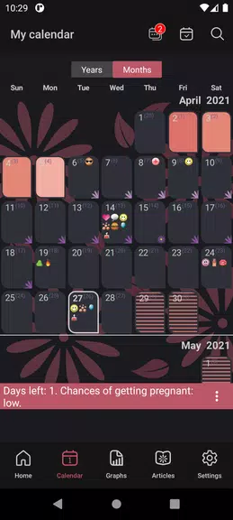 WomanLog Calendário Menstrual Captura de tela 2