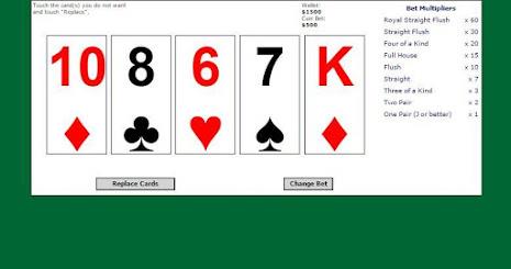 5 Card Draw Poker Solitaire स्क्रीनशॉट 1