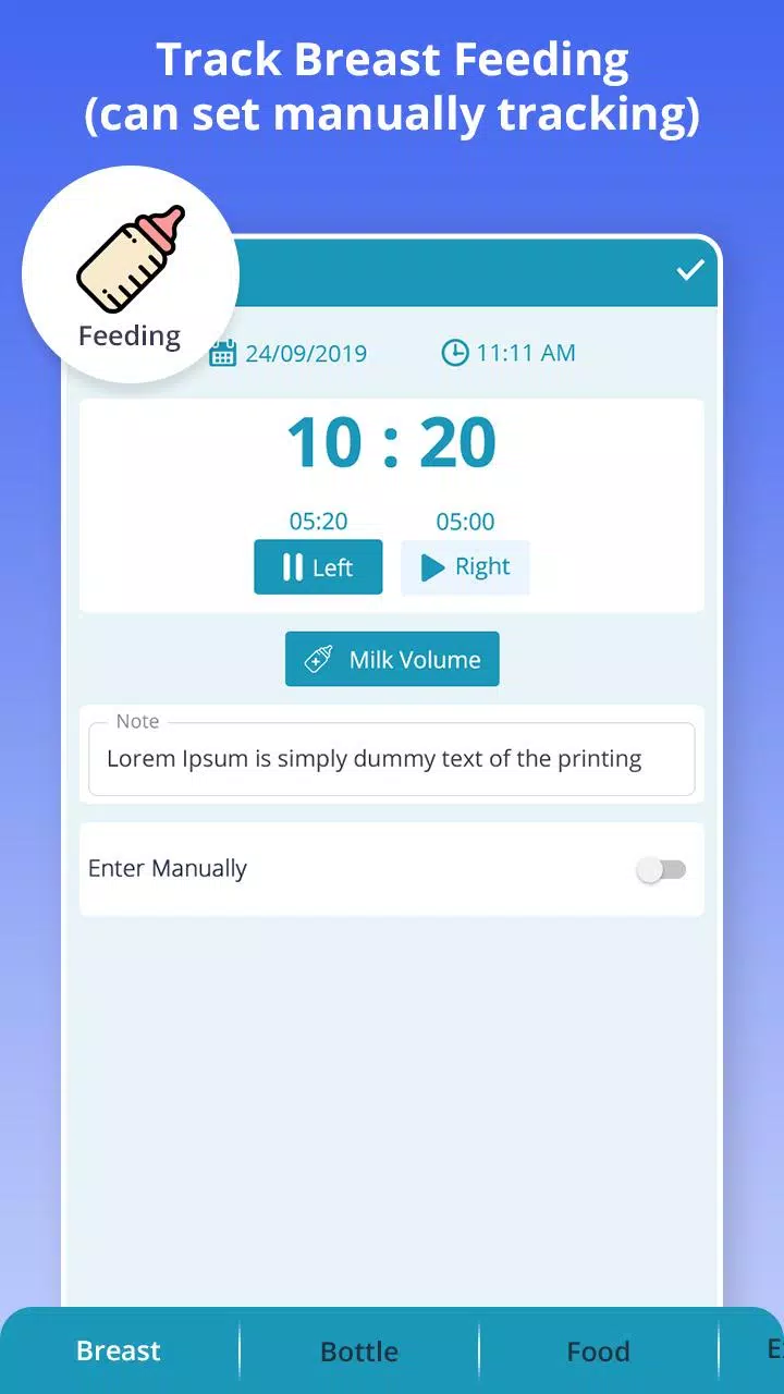 Baby Care - Newborn Feeding, D Capture d'écran 3