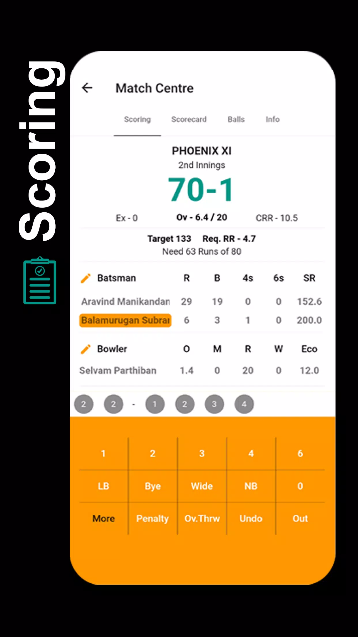 STUMPS - The Cricket Scorer Captura de pantalla 0