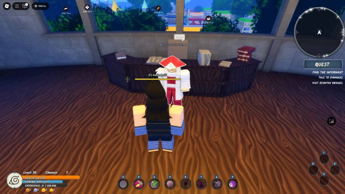 Ishikage မစ်ရှင် NPC တည်နေရာ Ninja Time Roblox အတွေ့အကြုံ