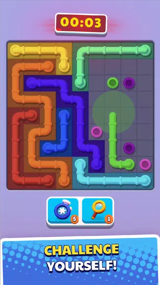 Connect Pipe! Color Line Game 스크린샷 3